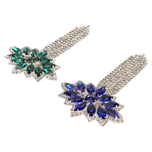2 st kristallglas strass brosch 2 färger fashionabla dekorativa kristallglas strass tofs brosch stift för man kvinna