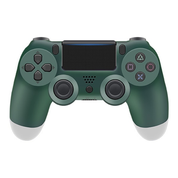 Trådlös Bluetooth 4.0 Vibrerande Gamepad med Ljus för PS4 Green