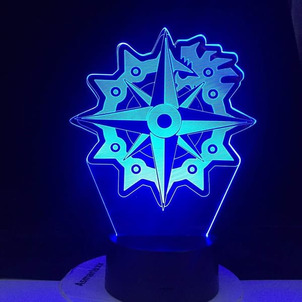 Anime Lampe Illusionslys LED Natlampe Lampe Escanor Seven