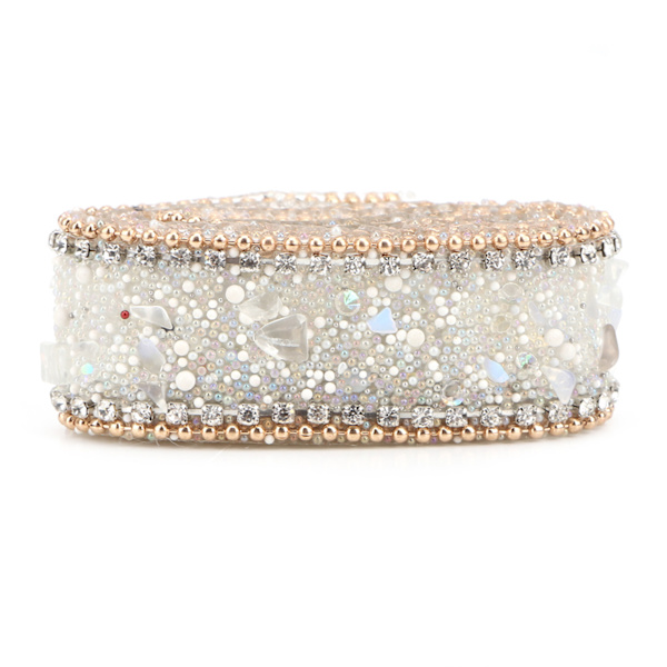 2,5 cm DIY Diamant Mesh Wrap Rulle Krystal Rhinestones Kæde Trim Bånd Dekoration (#01)