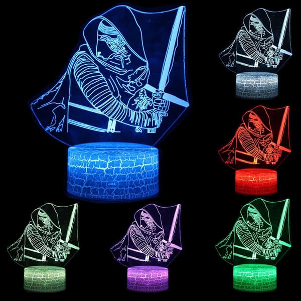 3D Illusion Star Wars Nattlampa Fyra Mönster Interste