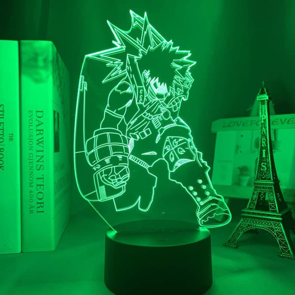 3D LED Illusjonslampe Nattlys Bakugo Katsuki 3D Lampe Anim