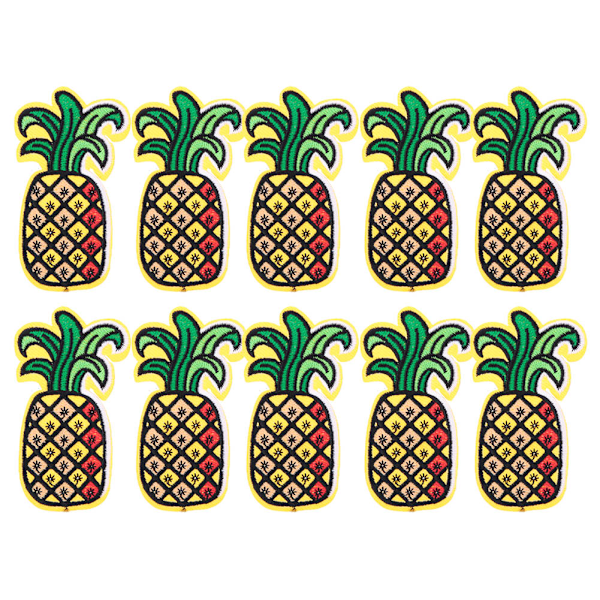 10 stk. DIY håndlavede madform syning broderi stof patches tøj tilbehør (ananas)