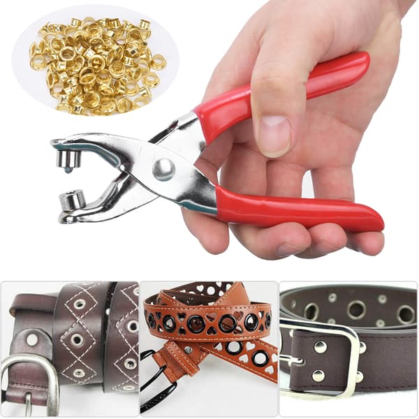 6 tommer hulningstang Chrome Plating Læder Hul Punch Øje Bælte Hul Puncher
