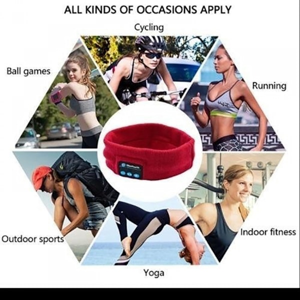 Sömnhörlurar Trådlösa, Bluetooth Sporthuvudbandshörlurar med Ultratunna HD-Stereohögtalare Perfekta för Sömn, Träning（Grå）