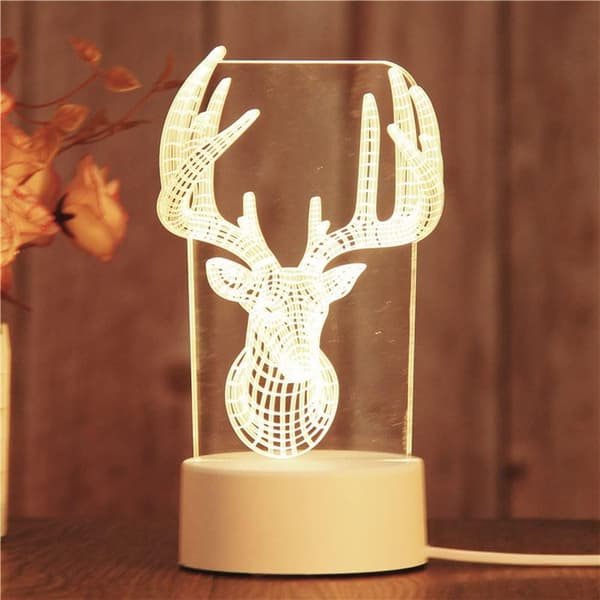 3D Lite Nattlampe, Plug-in LED-belysning for Barnerom