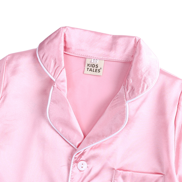 Liten pojke flicka kort satin pyjamas set, L (XTZ8380P)