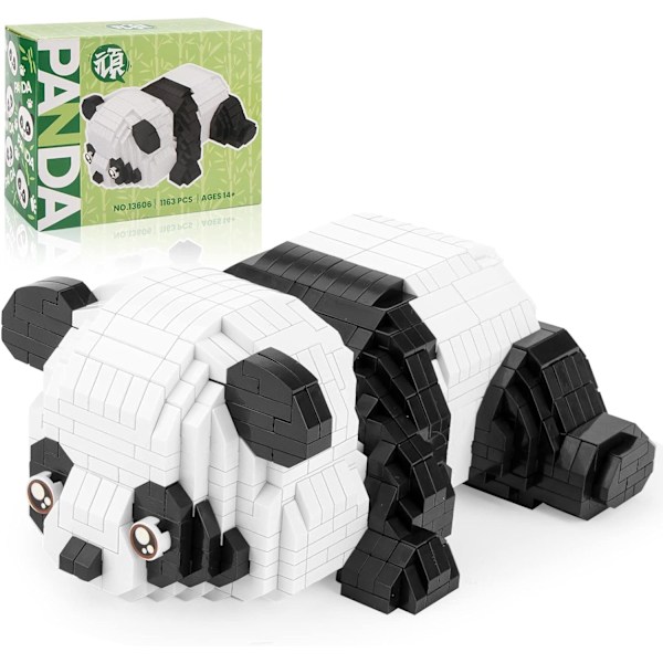 Mirco Dyr Byggeklodser Sæt til Goodie Bags, Festgaver til Børn, 1163 stk Lille Sæt Mini Sød Panda Byggelegetøj Klodser til Voksne, Fødselsdag B