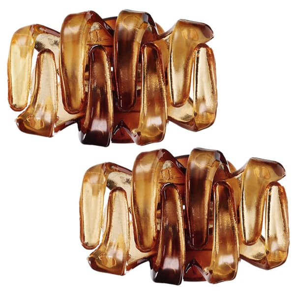 24-pack 3 cm Mini Grip Octopus Clip Spider Jaw Hårfästen Brown