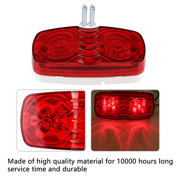 Universal LED-sidemarkerlampe for lastebiler 12V (Rød)