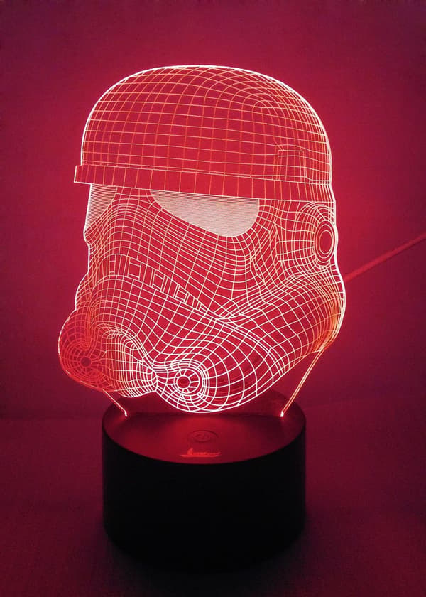 Stormtrooper 3D Natlampe LED Illusionslampe Sengelampe Skrivebord T