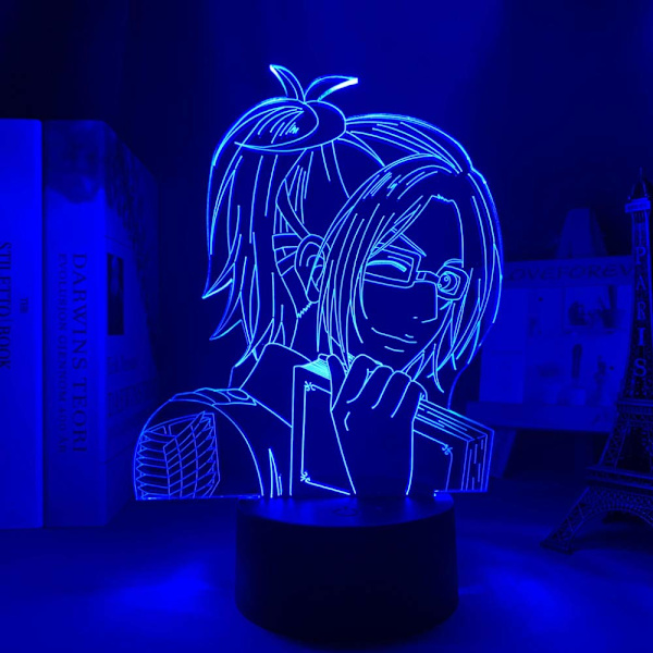 3D nattlampa Anime 3D Light Attack On Titan Hange Zoe Lamp