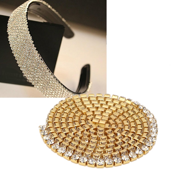 DIY Resin Diamant Krystal Rhinestone Kæde Trim Bånd Rulle Sy Håndværk Dekoration (#06)