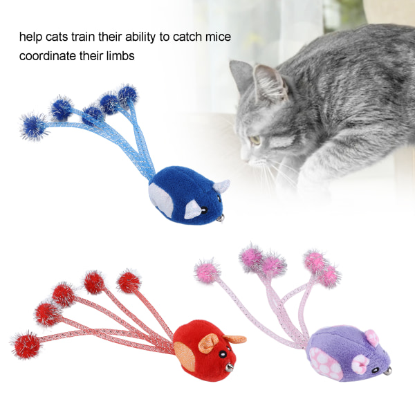 Julklapp Mus Katt Leksak Säker Praktisk Intressant Plysch Mus Katt Leksak för Husdjur Katter
