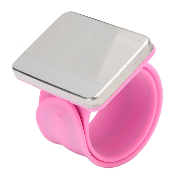 Magnetisk sykudde stark magnet silikonarmband säkert handledsstiftkudde för hand DIY styling rosa