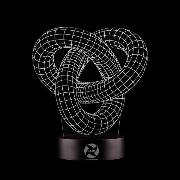 3D Optisk Illusions Natlampe - 7 LED Farveskiftende Lampe