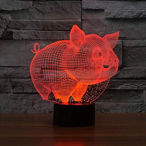 3D Dyregris Natlampe Touch Switch 7 Farveskift LED Ta