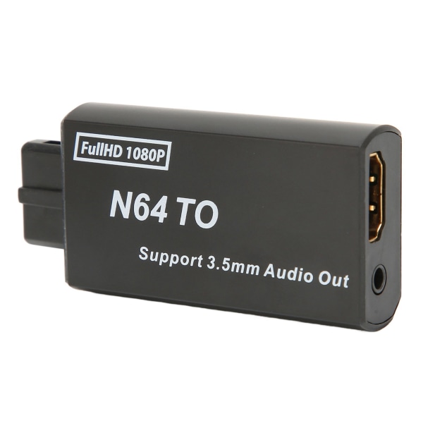 for N64 til HD Multimedia Interface Converter 1080p Støtte PAL NTSC videospilladapter med 3,5 mm grensesnitt