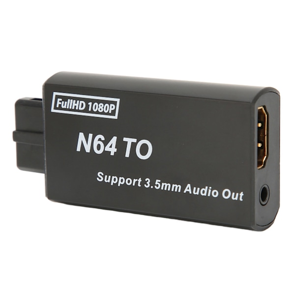 N64 til HD Multimedia Interface-omformer 1080p Støtte PAL NTSC Videospill Adapter med 3,5 mm Grensesnitt