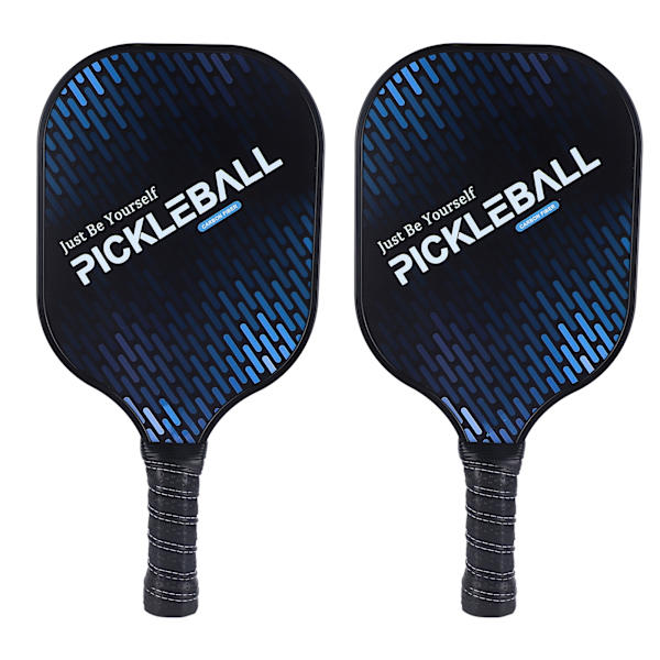 2 st Pickleball-rackset Hållbara Kolfiber PE Bekvämt Grepp Lätt Pickleball Set med 4 Bollar för Utomhus Hem Svart och Blå