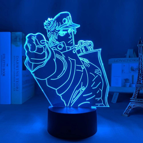 Jotaro Kujo Anime 3D Illusion Nattlampa Hemrum Dekor Acr