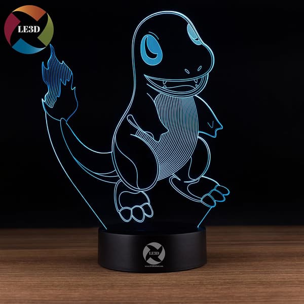 3D Optisk Illusjon Nattlys - 7 LED Fargeskiftende Lampe
