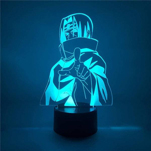 3D Illusion Lamp Anime Uchiha Itachi Anime Figurer Nattlampa