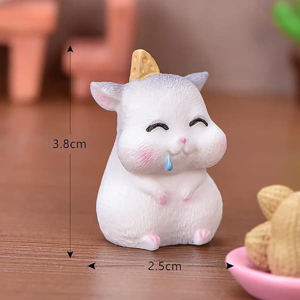 8-pack Hamster Figur Djur Leksak Tårta Dekor, Fe