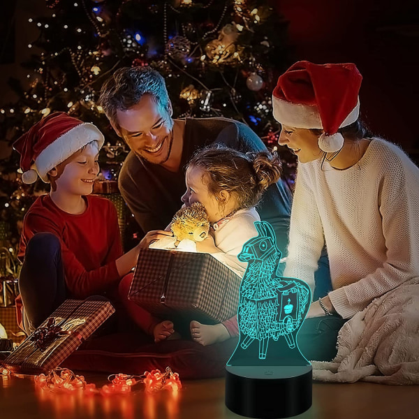3D-illusionsspelserie nattlampa - 4 mönster, 16 färger, fjärrkontroll & smart touch, jul- och födelsedagspresenter för barn/pojkar