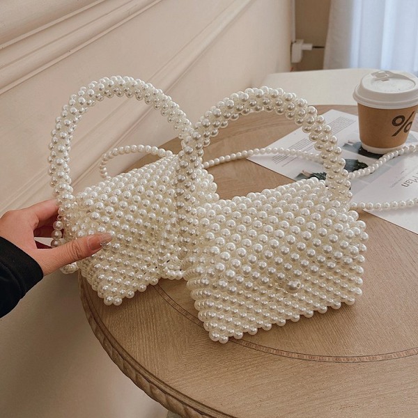Kvinde Akryl Perle Clutch Besked Taske med Rem til Bryllup Aften Fest