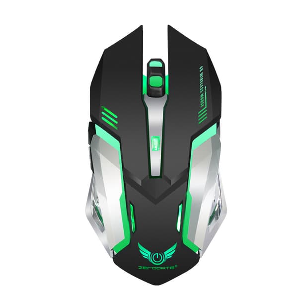 Spelmus, ergonomisk design 2.4G trådlös mo