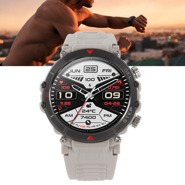 Smart Watch IP67 vattentät sovmonitor Röstsamtal Sport Smartwatch med stegräknare Grey