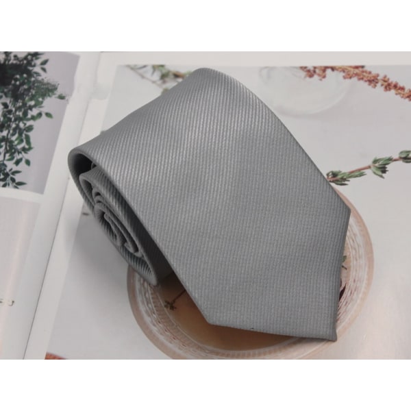 Affärsmässig slips för män, polyester silketwill, handgjord s