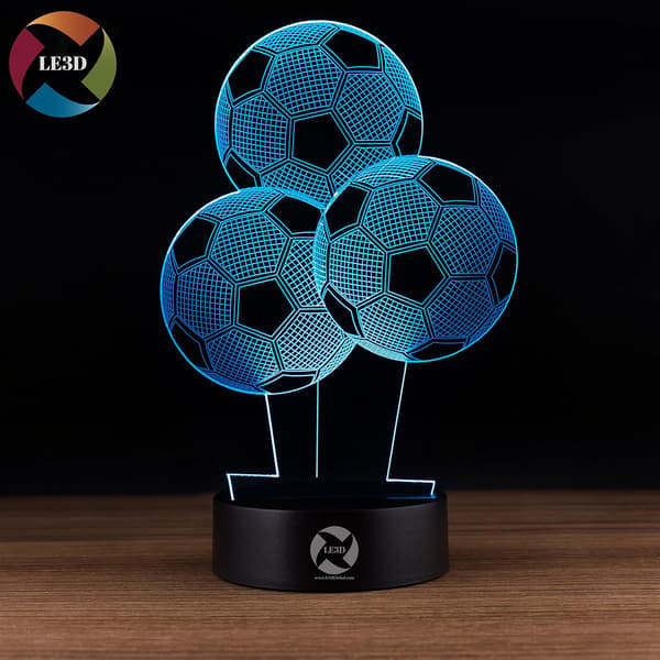 3D Optisk Illusions Natlampe - 7 LED Farveskiftende Lampe
