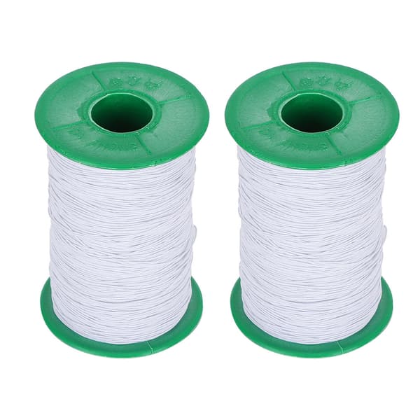 2 ruller elastisk snor perler tråd armbånd halskæde perlefremstilling hvid 1mm 350meter/rulle