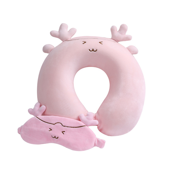 Tegneserie Hovedstøtte & Nakkepude til Børn Drenge & Piger, Teenagere, Rejsetilbehør til Fly, Bil, Recline, Memory Foam Sød Plys Rejsepude