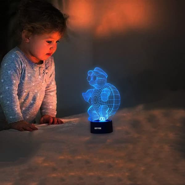 3D Bordlampe Dyr Skildpadde Form Gave Akryl Natlys