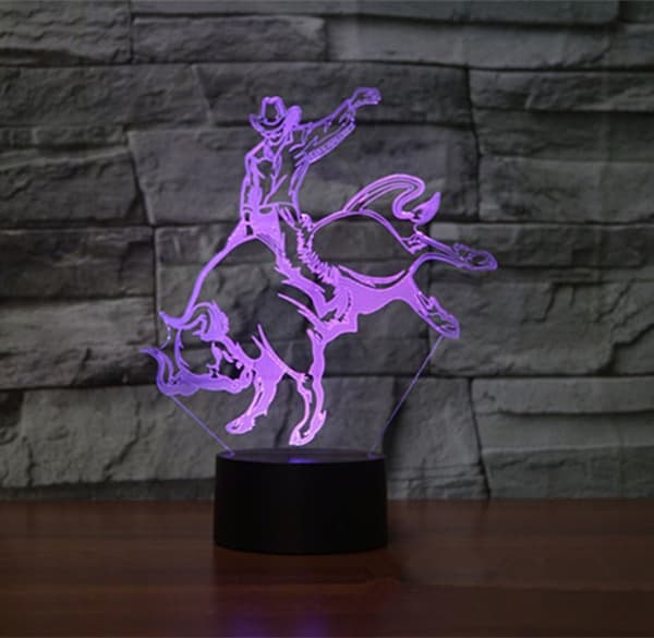 3D Natlampe Tyrefægtere Matador Touch-knap 7 Farver C