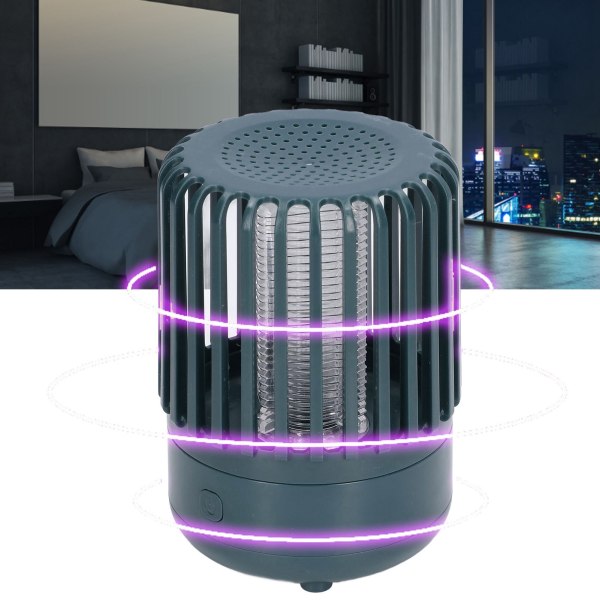LED-myggfångstlampa USB-laddningsbar UV-fotokatalysator Elektrisk insektsavvisande lampa Green