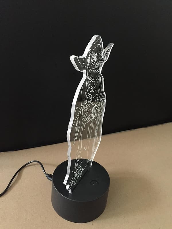 3D LED Natlamper, 3D Illusionslampe 7 Farver Skiftende