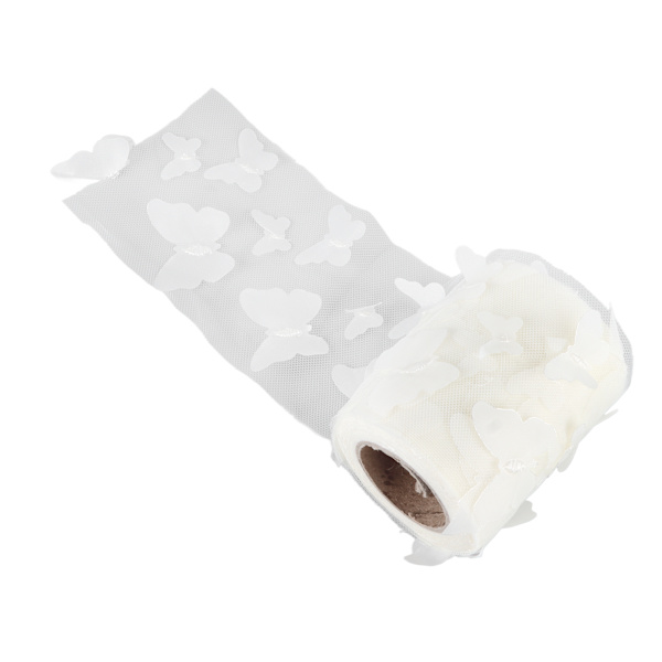 Tulle Rulle Syning Färgglada Nät Garn Rulle DIY Hår Tillbehör Material Rem Tulle RulleOff White
