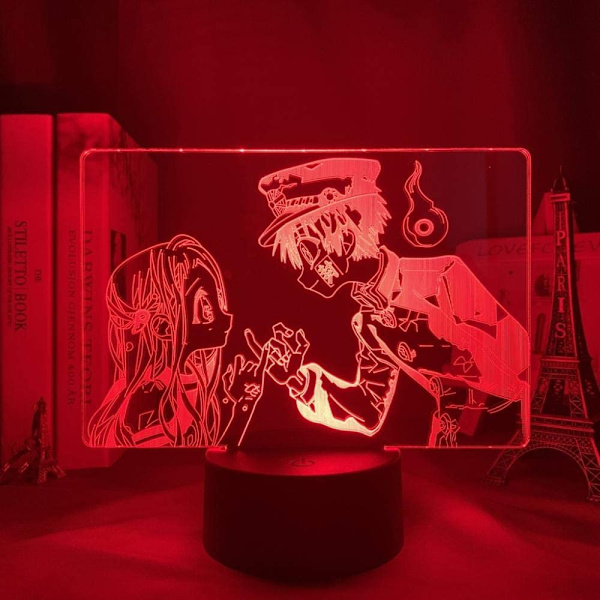 3D Natlampe Touch Switch Bord Skrivebord Illusionslamper Anime