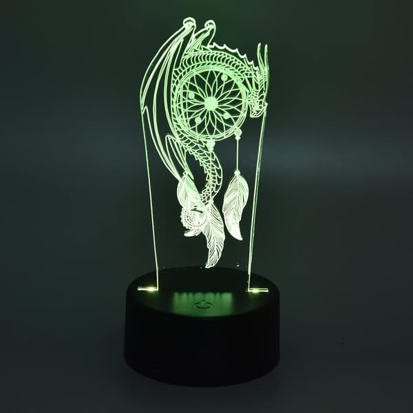 3D Lampe, Natlys Touch Kontrol Akryl Materiale Blødt Lys