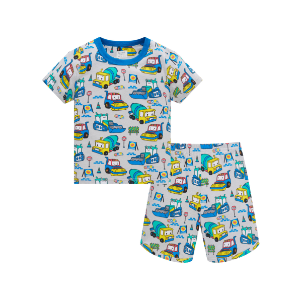 Pojkpyjamas Dinosaurietåg Sovkläder Korta Set, M(P1014D)