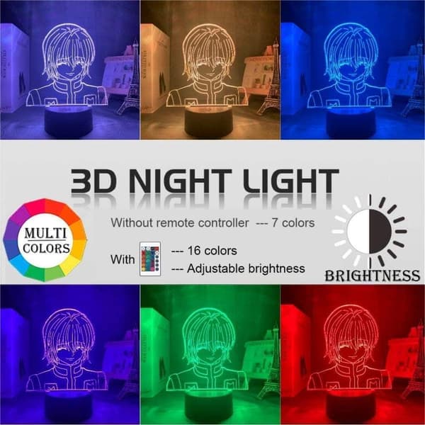 Hunter X Hunter 3D Illusionslampa med Smart Touch, Perfekt Present för Heminredning och Barn
