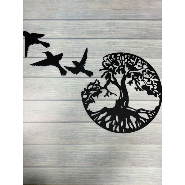 11x11 tuumaa Tree of Life ja 3 Birds Metal Wall Art Hangin