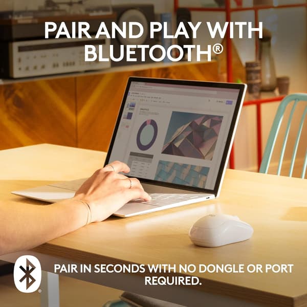 Logitech M221 Trådlös Bluetooth-mus, Kompakt, Smidig Spårning, 18 Månaders Batteritid för Windows, macOS, ChromeOS, Linux, Kompatibel med PC, Mac, Bärbara datorer Blue