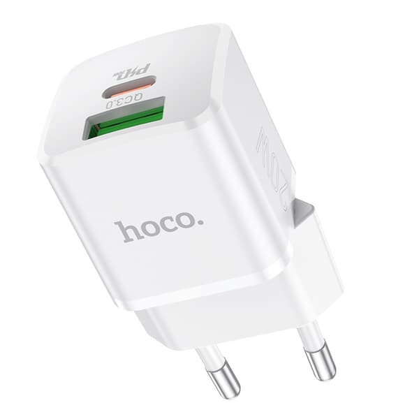 hoco. N20 Europæisk standard for iPhone PD20W+QC3.0 oplader c