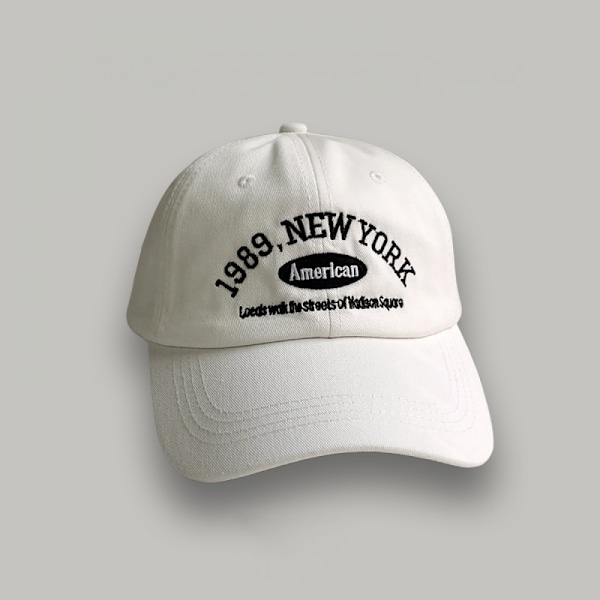 Brev broderad hatt justerbar basebollkeps White