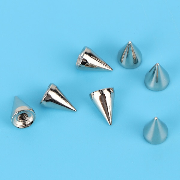 100 st/set Metall Punk Spike Bullet Nitar DIY Bälte Väska Skor Kläder Kon Nitar